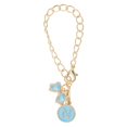thumbnail image 1 of Unique Bargains 1 Pc Chain Bow Letter N Water Cup Pendant for Travelling Blue Alloy, 1 of 5