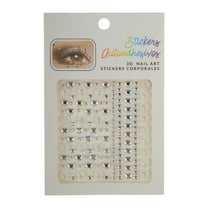 Unique Bargains 1 Pc Charming Face Rhinestone Stickers for Concert White