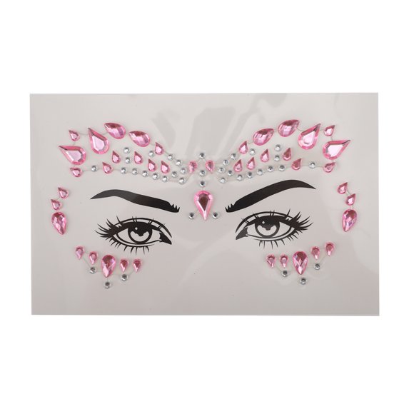 Unique Bargains 1 Pc Charming Rhinestone Stickers for Concert Pink