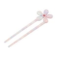 thumbnail image 1 of Unique Bargains 1 Pc Chignon Pin Five-petal Flower Hair Hairpin for Women Pink Purple, 1 of 5