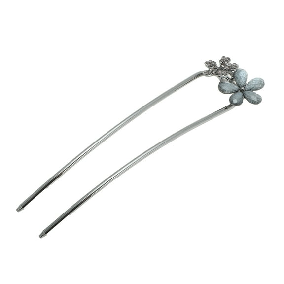 Unique Bargains 1 Pc Chignon Pin Flower Hair Hairpin for Women Black