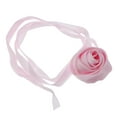thumbnail image 1 of Unique Bargains 1 Pc Choker Necklace Delicate Satin Rose Tie Wrap Around Wrist Bracelet Pink, 1 of 6