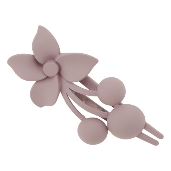 Unique Bargains 1 Pc Christmas Hair Clips Frosted Flowers Hairdo Clip for Christmas 3.35"x1.97"x1.57" Purple