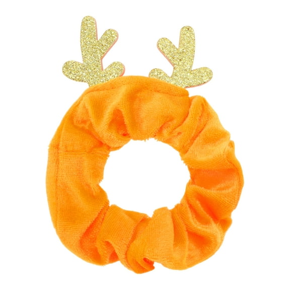 Unique Bargains 1 Pc Christmas  Hair Scrunchies Antlers Hair Rope for Christmas Yellow
