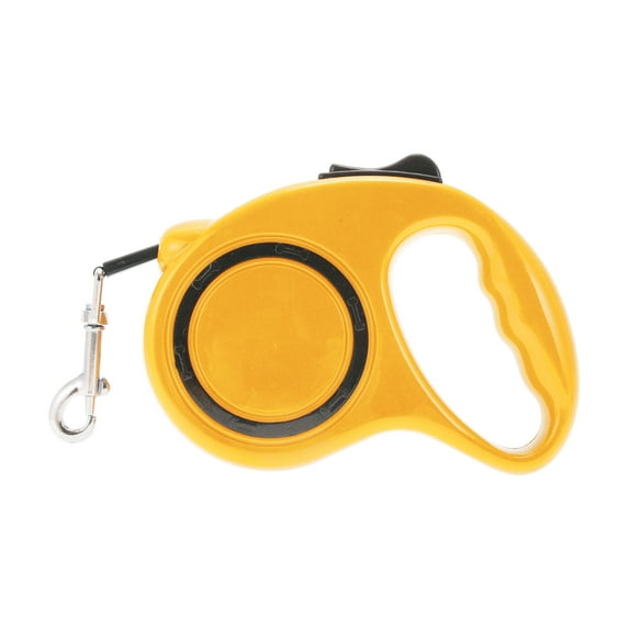 Unique Bargains 1 Pc Circle Style Pet Leash Scaling Dog Leash for Dog 16.4ft Long Yellow