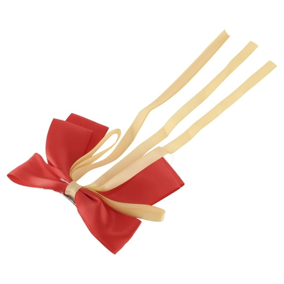 Unique Bargains 1 Pc Classic Bow Hair Clips Hairdo Clip for Women 3.94"x4.92"x0.87" Red