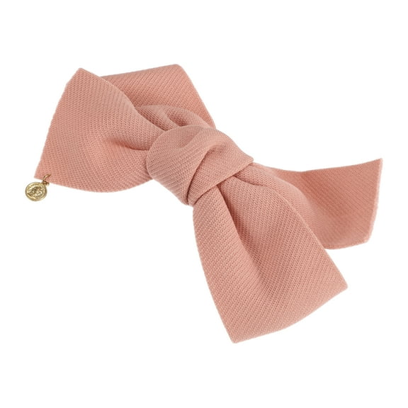 Unique Bargains 1 Pc Classic Bow Hair Clips Hairdo Clip for Women Girls 5.51"x3.54"x1.38" Pink