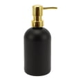 thumbnail image 1 of Unique Bargains 1 Pc Classic Cylindrical Soap Pump Dispenser for Hotel 400ml Black Gold Tone, 1 of 6