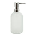 thumbnail image 1 of Unique Bargains 1 Pc Classic Cylindrical Soap Pump Dispenser for Hotel 400ml White Silver Tone, 1 of 6
