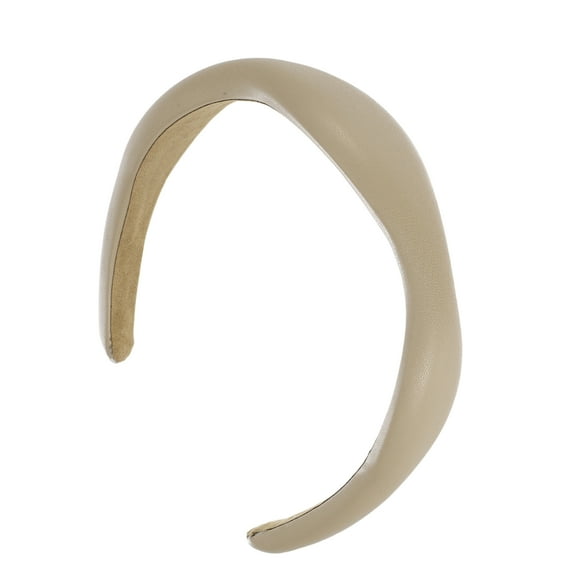 Unique Bargains 1 Pc Classic Elegant Irregular PU Headband for Women for Girls 6.30"x5.51" Light Brown