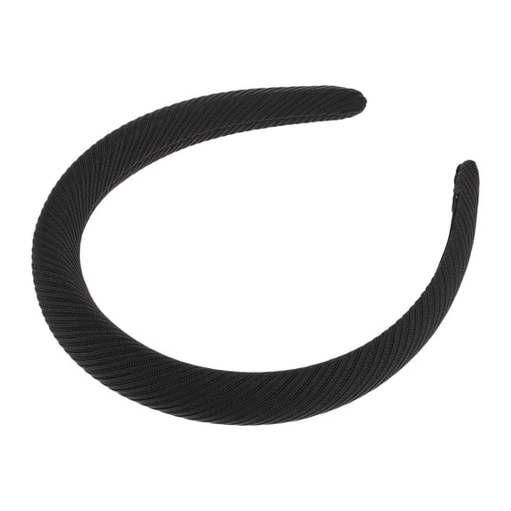 Unique Bargains 1 Pc Classic Elegant Knitted Twill Headband for Women for Girls 5.91"x5.51" Black