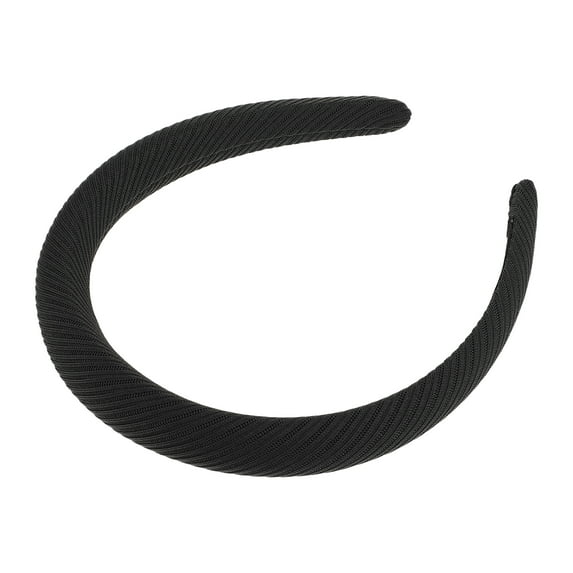 Unique Bargains 1 Pc Classic Elegant Knitted Twill Headband for Women for Girls 5.91"x5.51" Black