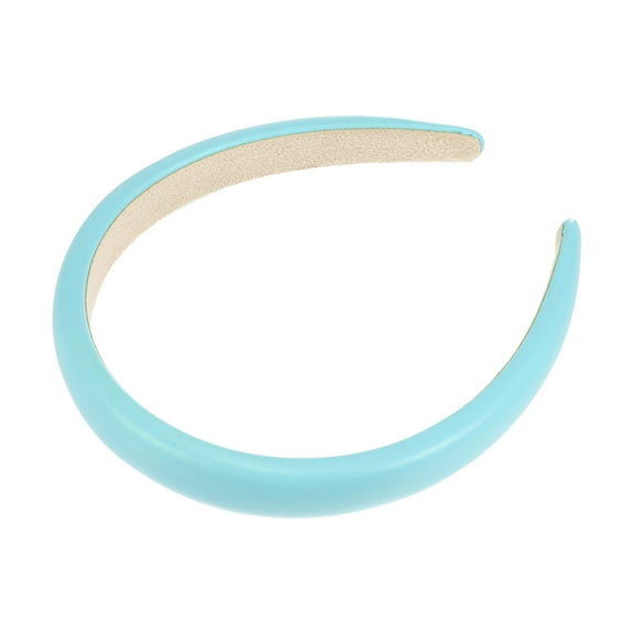 Unique Bargains 1 Pc Classic Elegant PU Headband for Women for Girls 0.87" Width 4.92" ID Blue