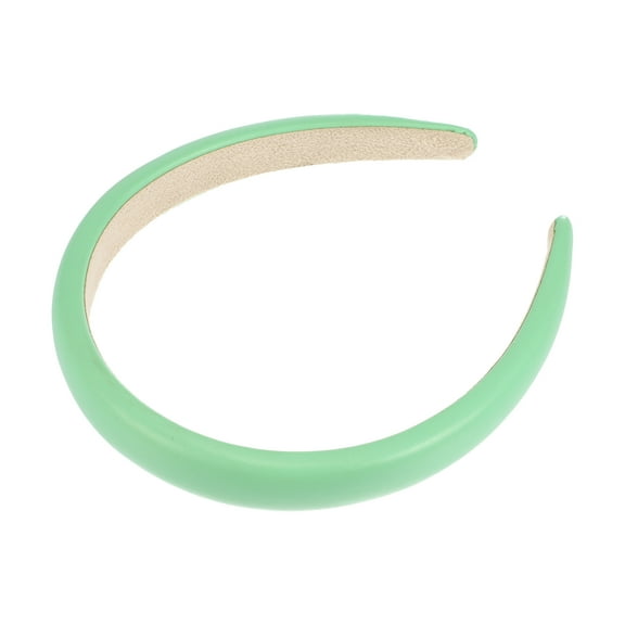 Unique Bargains 1 Pc Classic Elegant PU Headband for Women for Girls 0.87" Width 4.92" ID Green