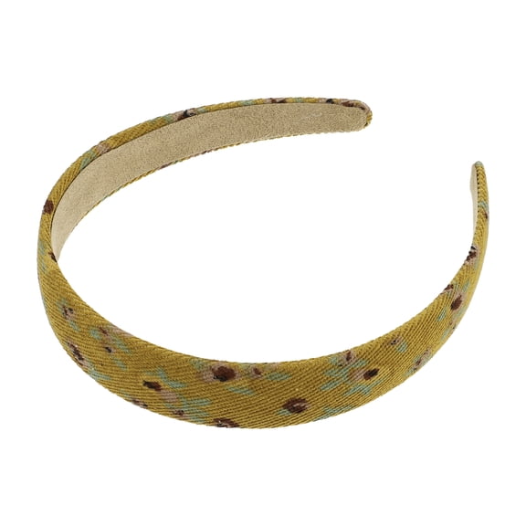 Unique Bargains 1 Pc Classic Elegant Retro Floral Headband for Women for Girls 4.33" ID Yellow