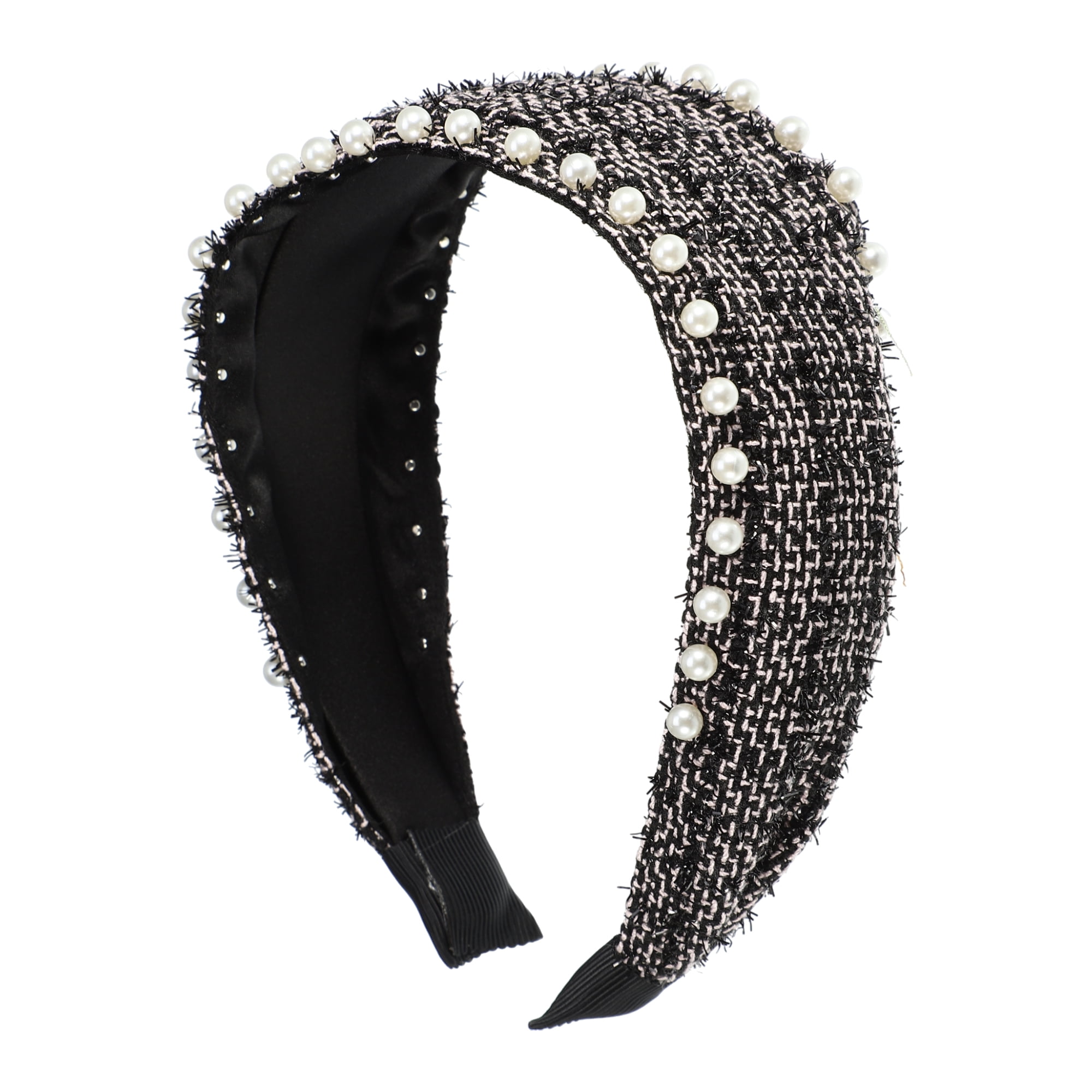 Unique Bargains 1 Pc Classic Elegant Wide Pearl Headband for  display picture 3