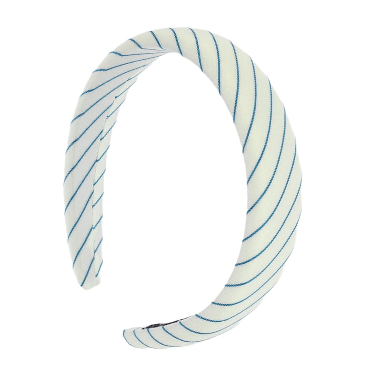 Elegant Blue and White Headband Blue and White Stripe Jeweled Knot Headband | Twine and Love  main image 2