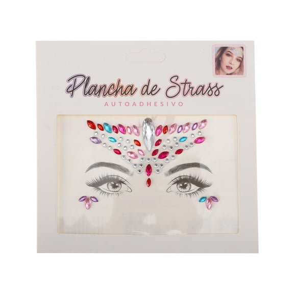 Unique Bargains 1 Pc Classic Face Rhinestone Stickers for Concert Assorted Color