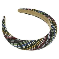 Unique Bargains 1 Pc Classic Foam Raffia Straw Headband for Women for Girls 5.91"x1.18" Black