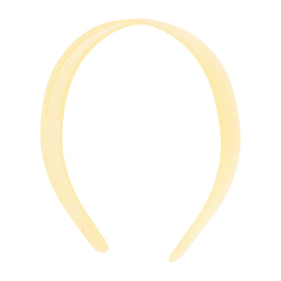 Unique Bargains Classic Frosted Wide-Brimmed Headband for Women for Girls 4.72" ID 1 Pc Beige
