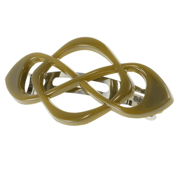 Unique Bargains 1 Pc Classic Grace Hair Clips Hairdo Clip for Women 3.19"x1.65"x0.98" Brown