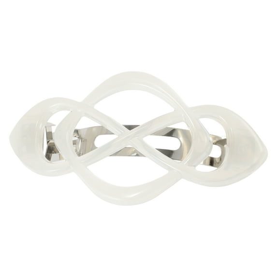 Unique Bargains 1 Pc Classic Grace Hair Clips Hairdo Clip for Women 3.19"x1.65"x0.98" White