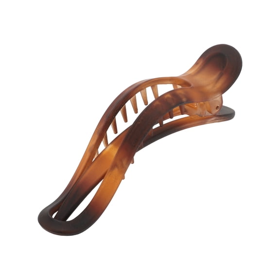 Unique Bargains 1 Pc Classic Grace Hair Clips Hairdo Clips for Women 4.53"x0.87"x1.42" Gradient Brown