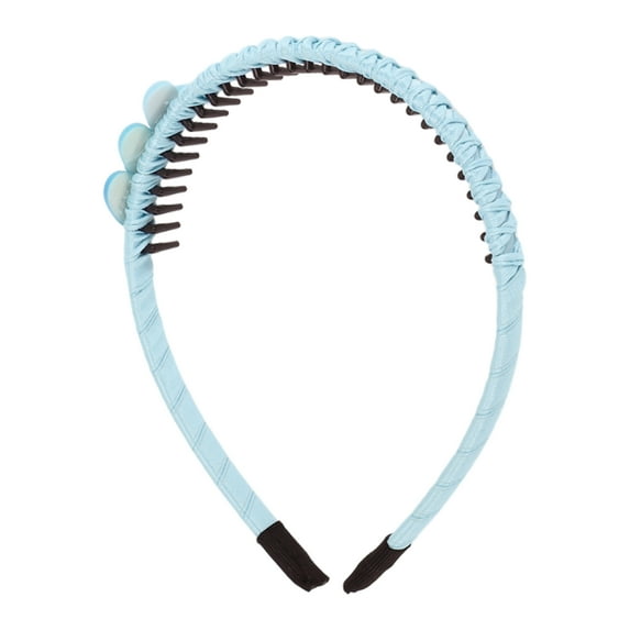 Unique Bargains 1 Pc Classic Heart-shaped Headbands for Girls 5.51"x4.72"x0.83" Blue