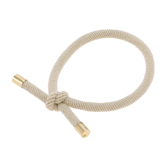 Unique Bargains 1 Pc Classic Knotted Style Hair Rope Hair Scrunchies Beige