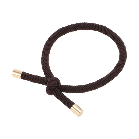 Unique Bargains 1 Pc Classic Knotted Style Hair Rope Hair Scrunchies Black