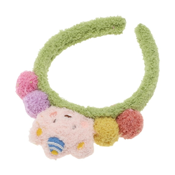 Unique Bargains 1 Pc Classic Plush Bears Shape Headbands for Women 7.87"x5.91"x0.71" Green
