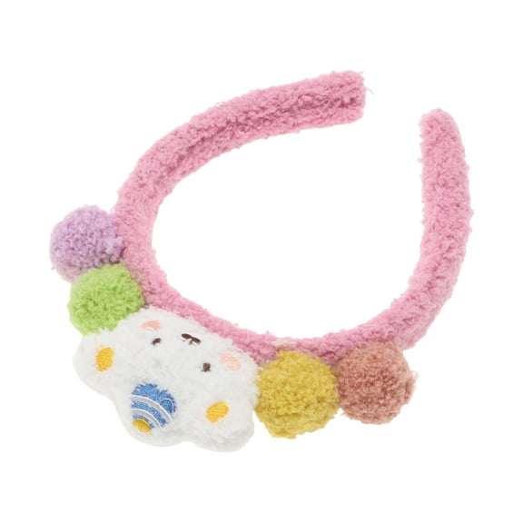 Unique Bargains 1 Pc Classic Plush Bears Shape Headbands for Women 7.87"x5.91"x0.71" Pink