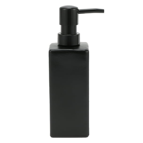 Unique Bargains 1 Pc Classic Square Soap Pump Dispenser for Laundry Rooms Hotels 350ml Black