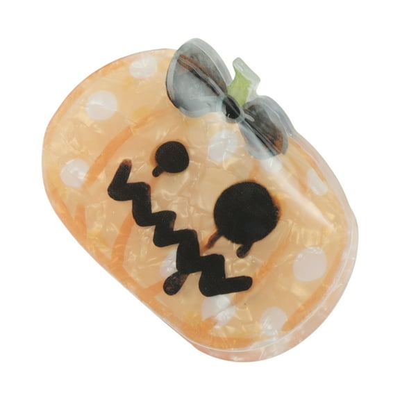 Unique Bargains 1 Pc Claw Clip Cute Halloween Crying Pumpkin Design Hair Clip Orange Black