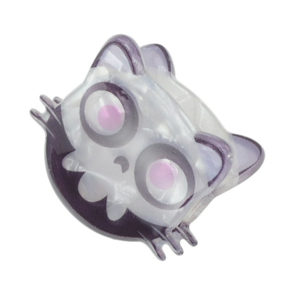 Unique Bargains 1 Pc Claw Clip Cute Halloween Little Demon-Cat Design Hair Clip Black Purple White