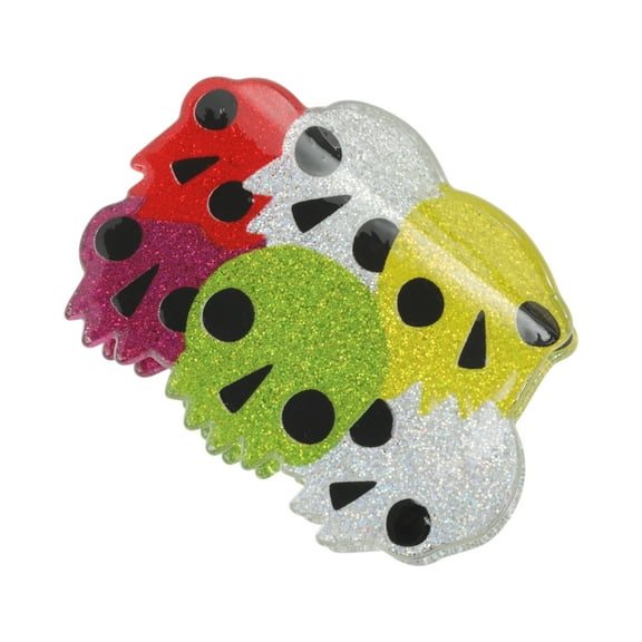 Unique Bargains 1 Pc Claw Clip Cute Halloween Stacked Skulls Design Hair Clip Colorful