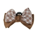 thumbnail image 1 of Unique Bargains 1 Pc Claw Clip Fashion Plaid Bow Hair Clip Coffee Color White, 1 of 5