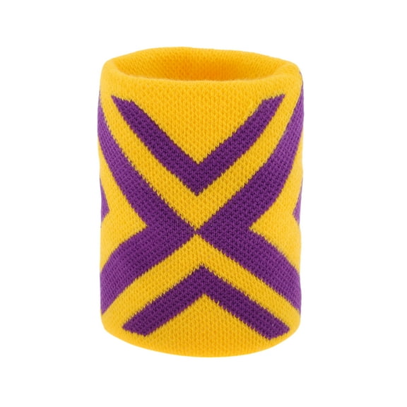 Unique Bargains 1 Pc Close-fitting Wristbands Perspiration-wicking Sports Wristband Sport Yellow Purple