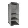 thumbnail image 1 of Unique Bargains 1 Pc Closet Organizer Durable Four-Tier Wall Hanging Storage Bag Gray, 1 of 6