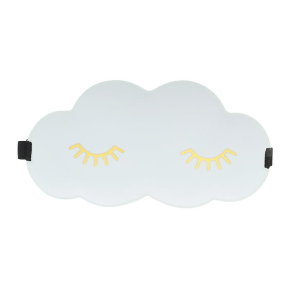 Unique Bargains 1 Pc Cloud Eyelash Pattern 3D Eye Mask for Rest for Travel Gray Polyester Sponge