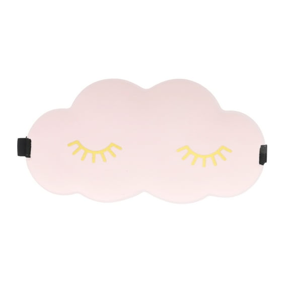 Unique Bargains 1 Pc Cloud Eyelash Pattern 3D Eye Mask for Rest for Travel Light Pink Polyester Sponge