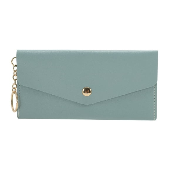 Unique Bargains 1 Pc Coin Purse Wallet Flap Closure Coin Purse Pouch Blue