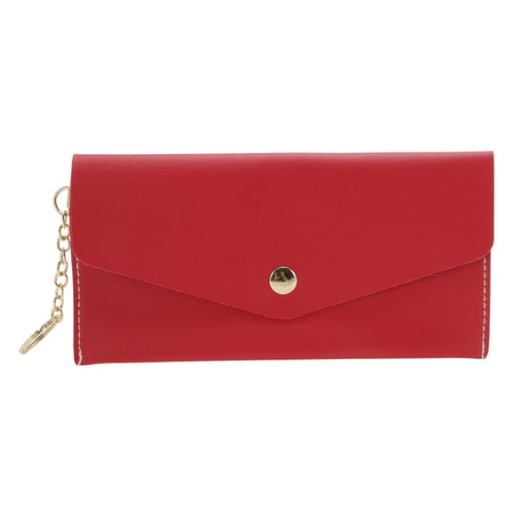 Unique Bargains 1 Pc Coin Purse Wallet Flap Closure Coin Purse Pouch Red