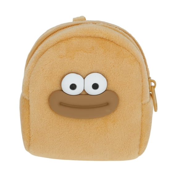 Unique Bargains 1 Pc Coin Purse Wallet Portable Backpack Shape Big Mouth Coin Purse Pouch Coffee Color