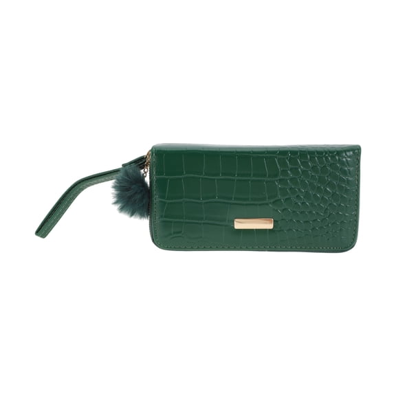 Unique Bargains 1 Pc Coin Purse Wallet Portable Double Zipspers Coin Purse Pouch Green