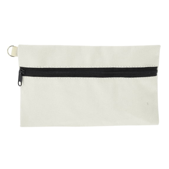 Unique Bargains 1 Pc Coin Purse Wallet Portable Rectangle Zipper Coin Purse Pouch White