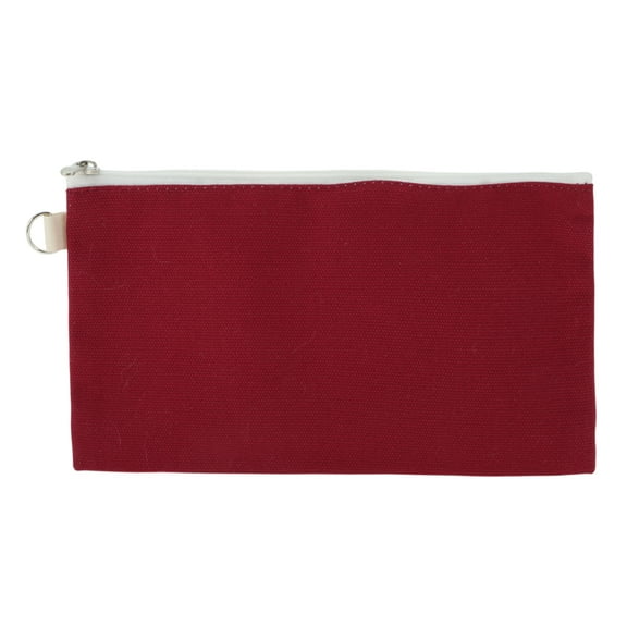 Unique Bargains 1 Pc Coin Purse Wallet Portable Rectangular Zipper Coin Purse Pouch Wine Red