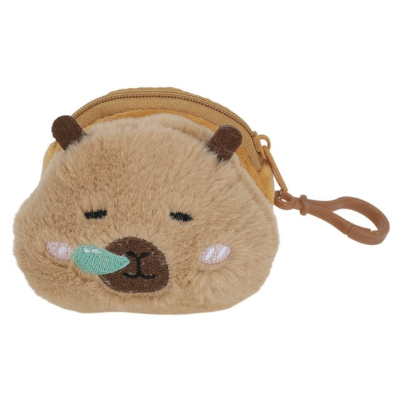 Unique Bargains 1 Pc Coin Purse Wallet Portable Round Bubble Guinea Pig Coin Purse Pouch Brown