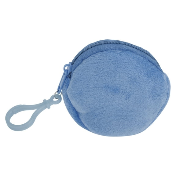 Unique Bargains 1 Pc Coin Purse Wallet Portable Round Mini Coin Purse Pouch Blue