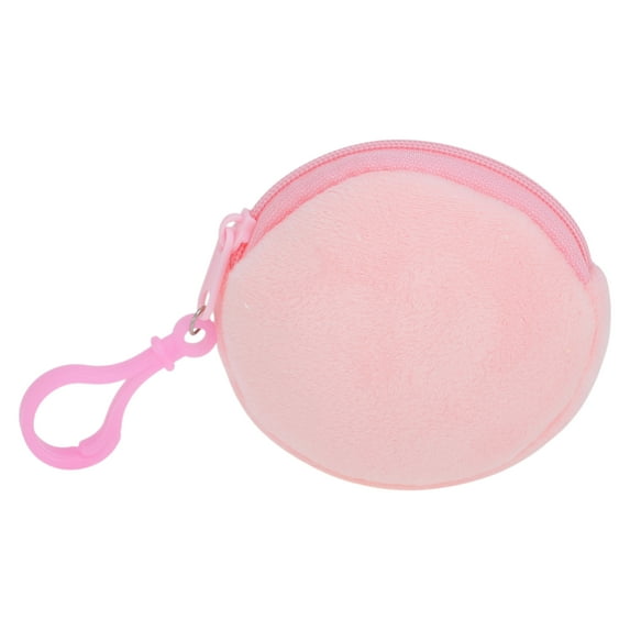 Unique Bargains 1 Pc Coin Purse Wallet Portable Round Mini Coin Purse Pouch Pink